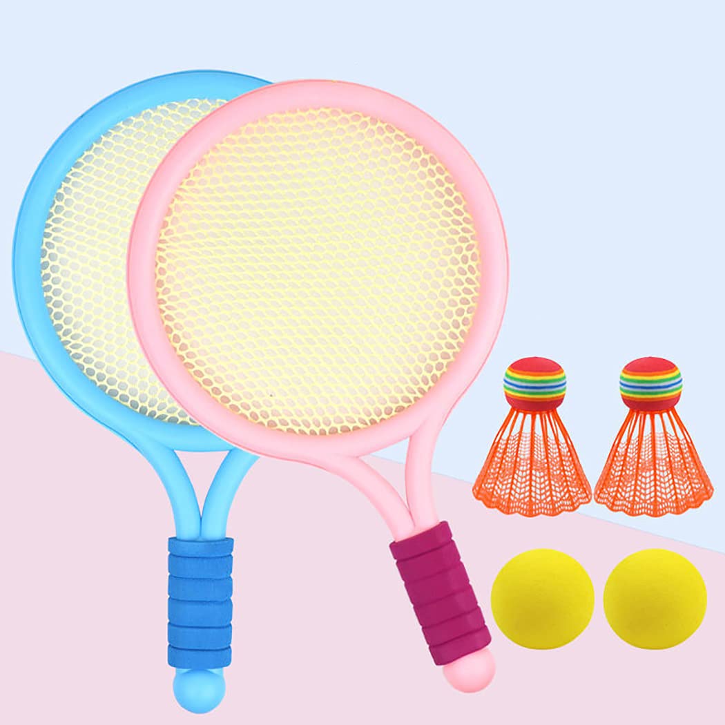 Children's Badminton and Tennis, Racket Set, Double Toss and Catch Ball Sports, Toys for Ages 3-12, Primary School Student Sports Stall Toys