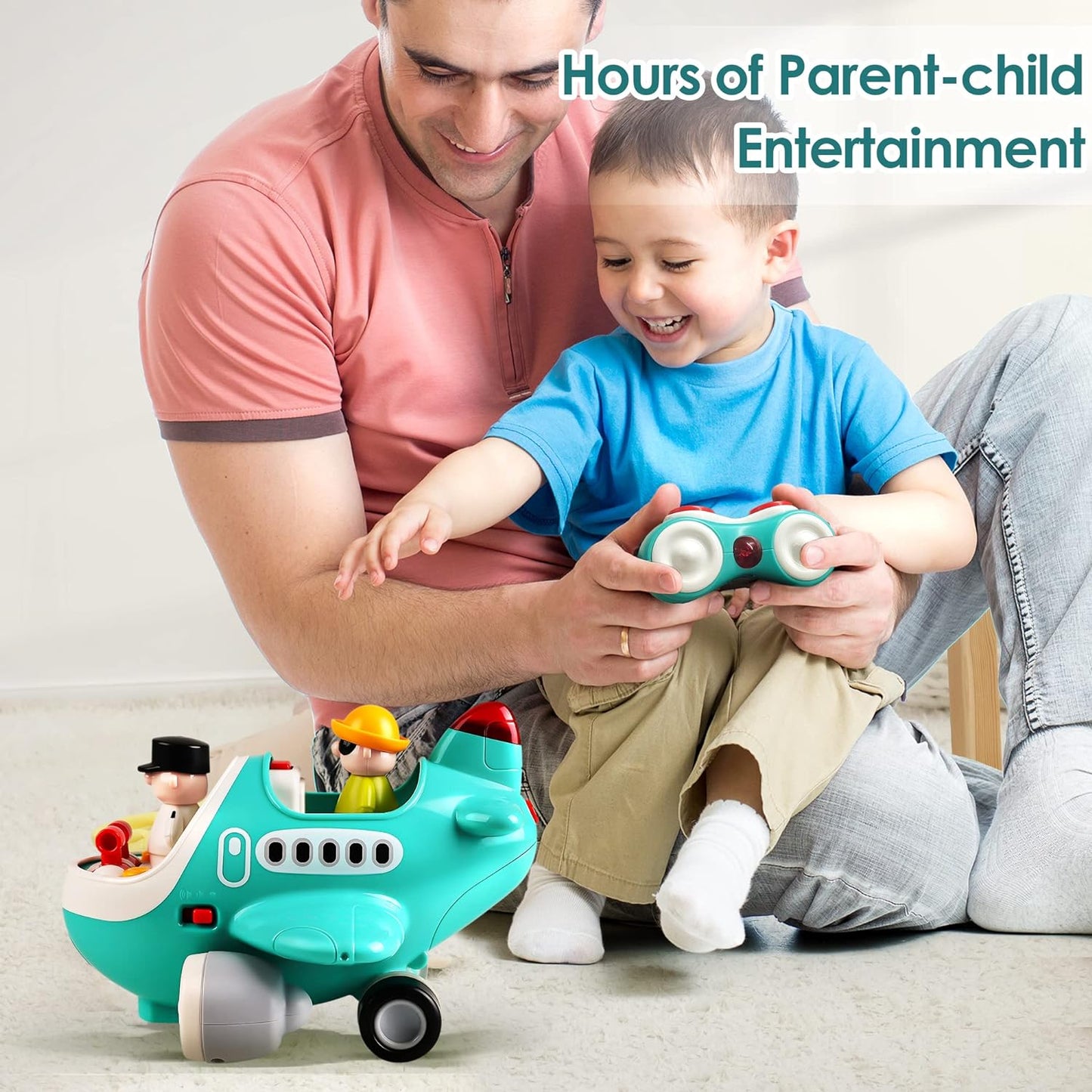 Baby Airplane Toy with Remote Control ? Light and Sound RC Helicopter for Infants and Toddlers 18-24 Months