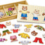 Wooden Bear Family Dress-Up Puzzle (45 pcs) - Mix 'n Match Teddy Bear Puzzle with Storage Case for Toddlers Ages 3+