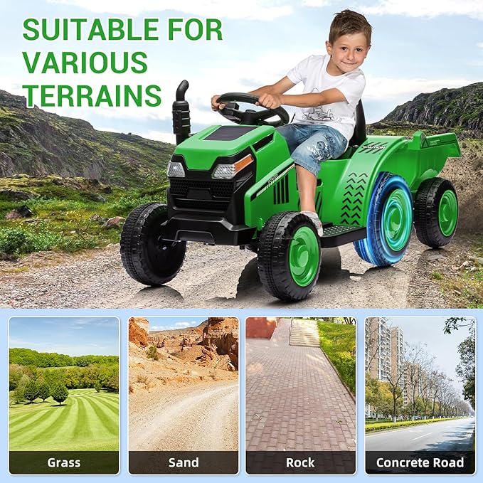 Kids Electric Tractor - Battery-Powered Ride-On Car for Ages 2-4