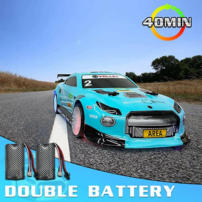 1/14 Scale Remote Control Drift Car – 2.4GHz 4WD Racing Car with LED Lights