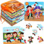 12 Pack Jigsaw Puzzles, Toddlers Wooden Animals, Jigsaw Puzzles 9 pcs, 12 Organize Bags for Kids, Ages 2 3 4 5 Preschool Educational Puzzles, Learning Travel Toys, Boys and Girls