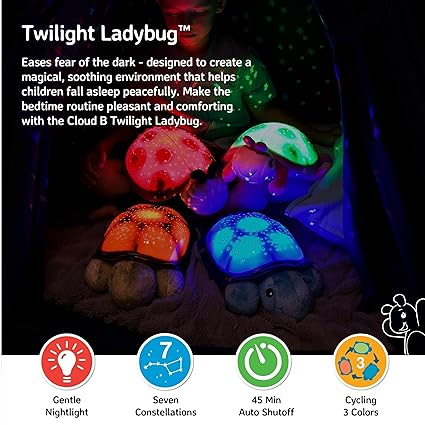 Cloud b Star Projector Nightlight with White Noise Soothing Sounds, Adjustable Settings and Auto-Shutoff, Twinkling Twilight Turtle - Pink