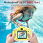 Kids Waterproof Camera Christmas Birthday Festival Gifts for Boys Girls Age 3-9, Mini Digital Cameras for Children, Portable Toddler Toys for 3 4 5 6 7 8 9 Years Old with 32GB Card (Yellow)