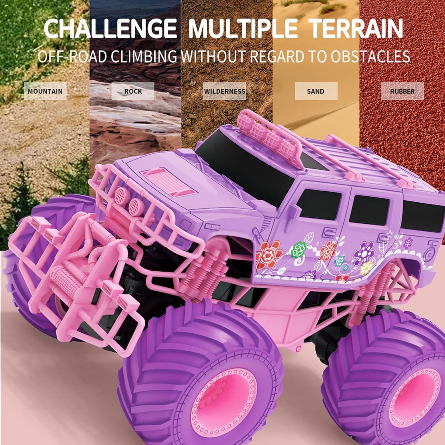 Q157 Pink 2.4GHz RC Off-Road Vehicle – High-Speed Climbing Truck, Perfect Gift for Girls