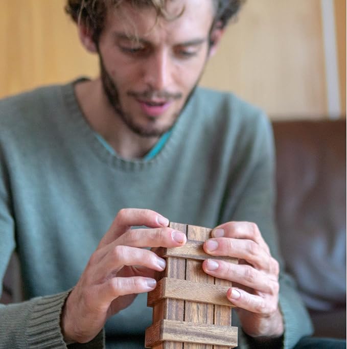 Secret Puzzle Box - Wooden Brain Teaser with Hidden Compartments - Perfect for Money, Jewelry, and Cash Gifts (Double Magic Box)