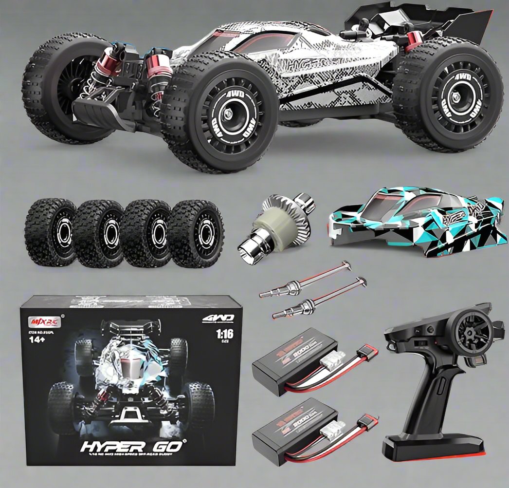 1/16 Brushless RC Buggy H16PL - 4WD Fast Racing Truck for Adults, 38 mph Max Speed with 2S Battery