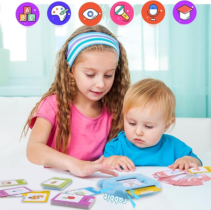 Talking Flash Cards Pocket Speech Toys, for 3 4 5 6 Year Old Boys and Girls 510 Sight Words Speech Therapy Toys for Autistic Children Montessori Sensory Toys Gifts for Toddler - Toyigo