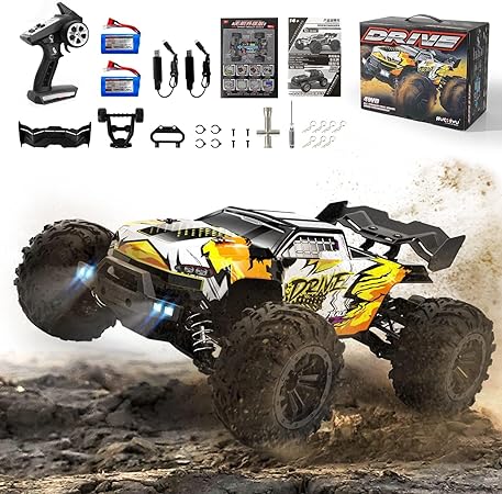 Remote Control Car, 1:18 Remote Control Monster Truck All-Terrain 2.4GHz RTR RC Cars W/ 2 Batteries for Kids Toys Gift