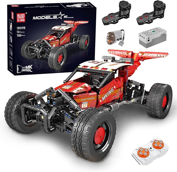 Mound King RC Off-Road Building Car Toys, 515 Pieces Building Blocks Lightning Climbing Car Model with Motors (Remote Control and APP Control), Intelligent Building Kits for Boys