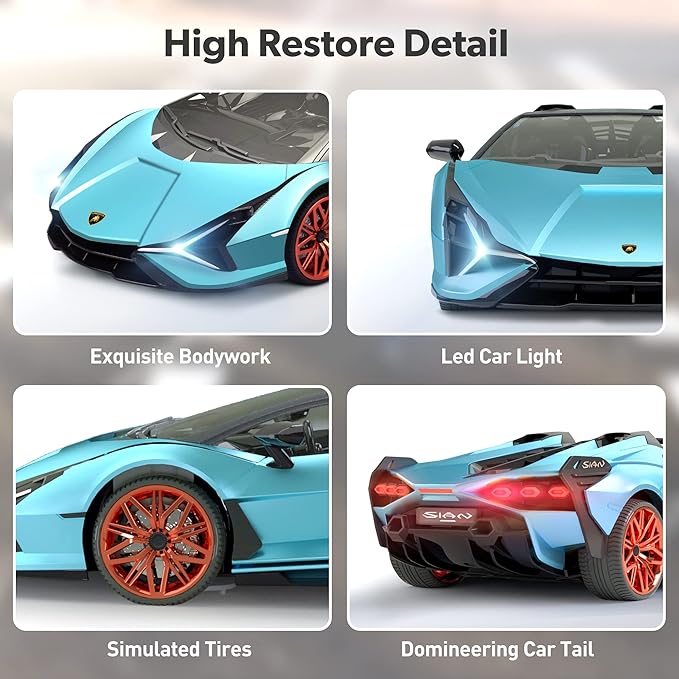 Lamborghini Remote Control Car, 900mAh 1:12 Scale Lambo Toy Car 7.4V, Licensed 12Km/h Fast RC  Cars with Led Light, 2.4Ghz Model Car for Kids - Toyigo