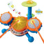 KidiBeats Kids Drum Set, Bright Orange, Interactive Music Toy with Drum Pads, Cymbals, and Rhythm Patterns for Young Musicians - Toyigo