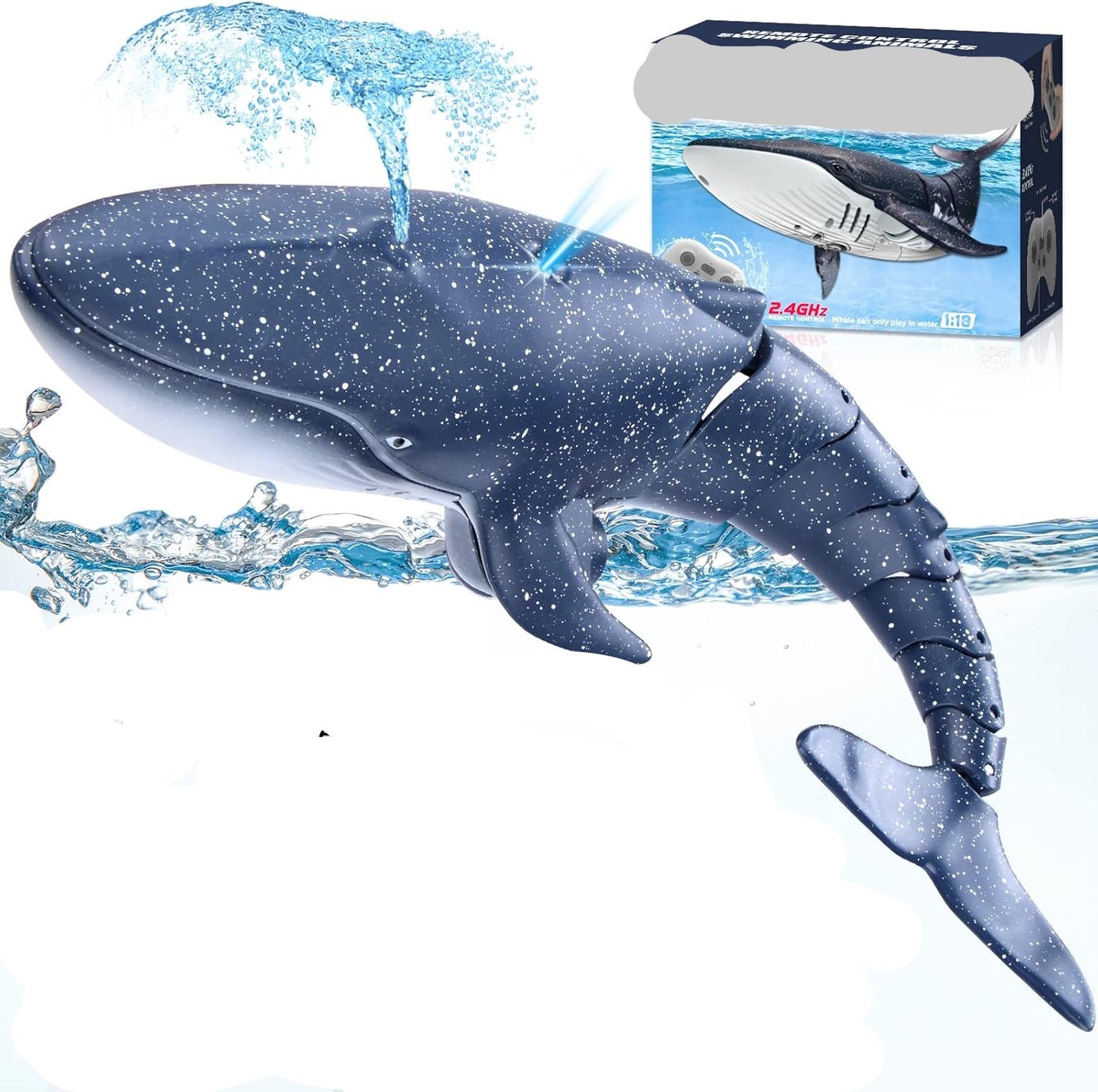 Remote Control Pool Toy Whale Shark RC Boat for Kids 6-12, Outdoor Water Fun with Extra Battery