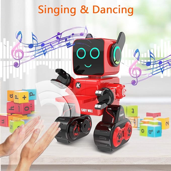 Robot Toy for Kids, Intelligent Interactive Remote Control Robot with Built-in Piggy Bank Educational Robotic Kit Walks Sings and Dance for Boys and Girls Birthday - Toyigo