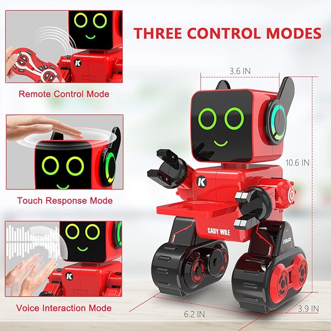 Robot Toy for Kids, Intelligent Interactive Remote Control Robot with Built-in Piggy Bank Educational Robotic Kit Walks Sings and Dance for Boys and Girls Birthday - Toyigo