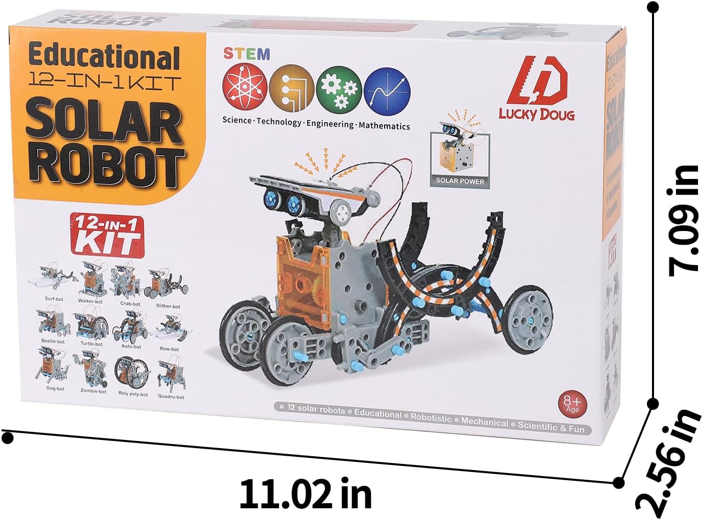 STEM 12-in-1 Solar Robot Toys Building Kit, Science Experiment Kit for The Young Engineer, Best Science Educational Gifts for Boys Girls Teens 8+ - Toyigo