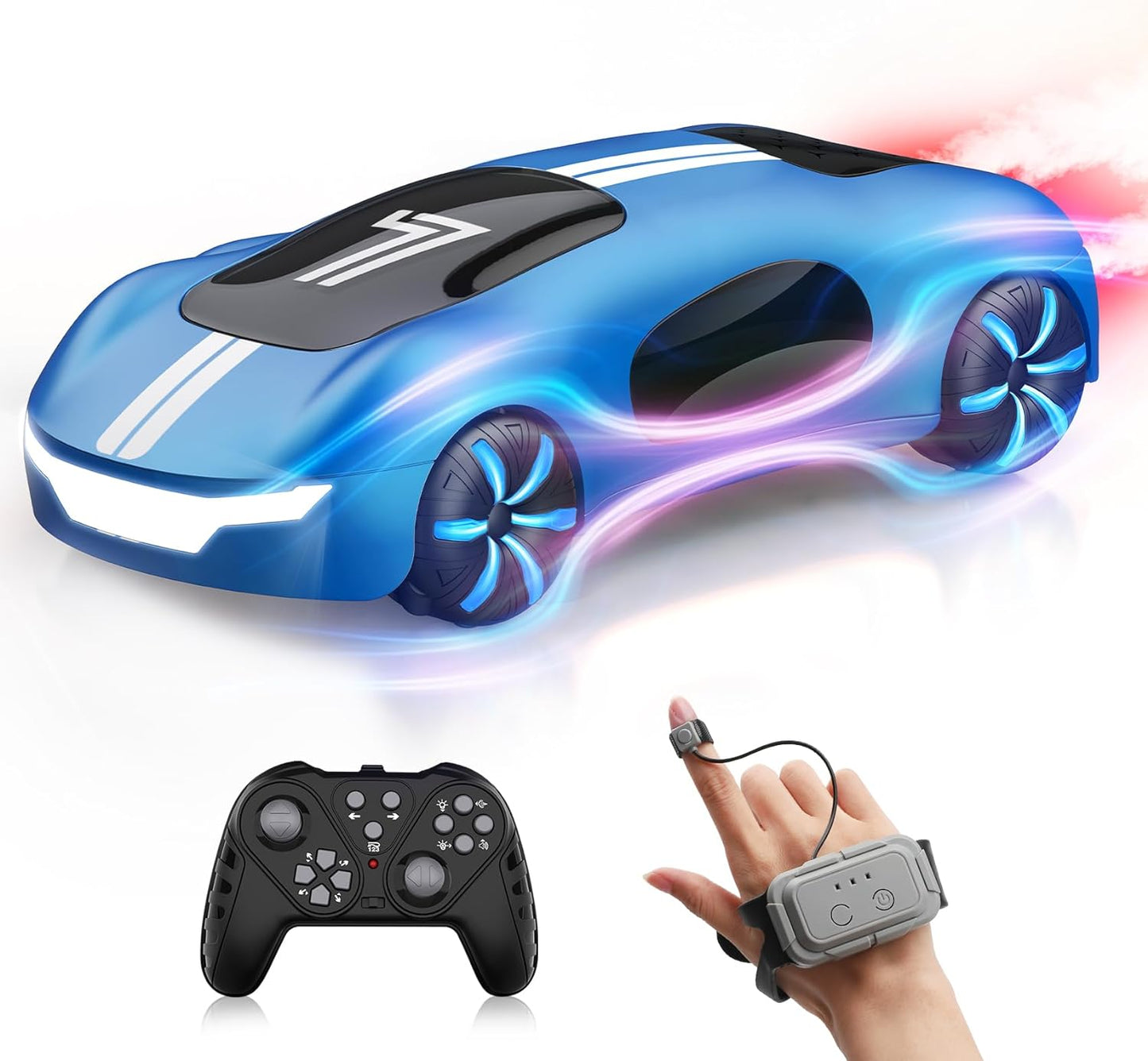 Drift RC Stunt Car, Gesture Sensing Remote Control Car, Light Spray & Sound, 2.4GHz Hobby RC Cars Toy for Kids, 360ø Rotate, Birthday Gifts for Boys Girls 4-12 - Toyigo