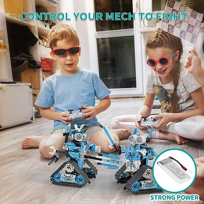 Stem Robot Toy Building Kit, 3 in 1 Erector Set for Boys 8-14 Years Old, 398Pcs App & Remote Control Blocks DIY Engineering Robotics for Kids, 6 7 9 10 11 12+ Boys & Girls Birthday Gifts Ideas