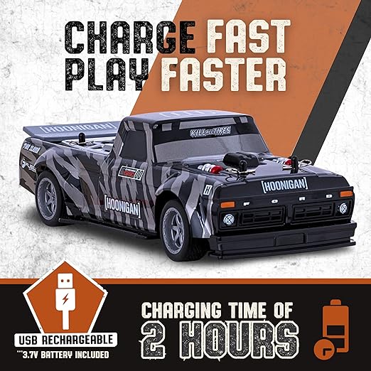 RC Race Car, Houngan, Moonstruck, Remote Control Car for Kids, 4 Mph, 3.7V, 2.4 GHz, Detailed Replica Design, USB Rechargeable Battery Included, 1:32 Scale, 100 Ft Range RC Cars For Kids - Toyigo