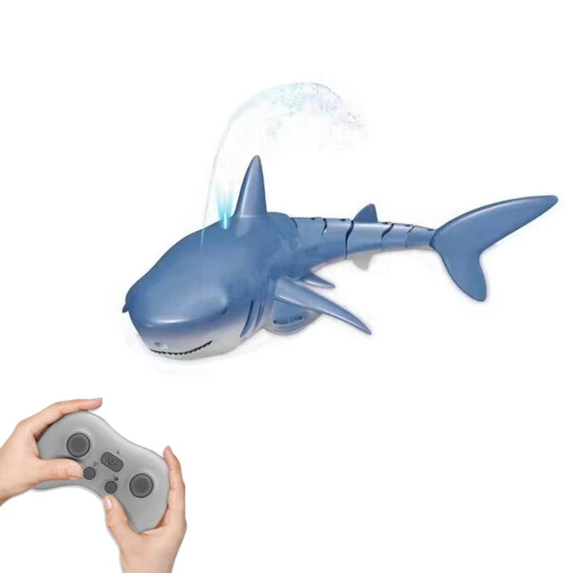 RC Shark, Mini whale Spray Water Toy Remote Control Toy, Remote Controlled Boat ship Submarine Robots Fish Electric Toys for Kids Boys baby Children - Toyigo