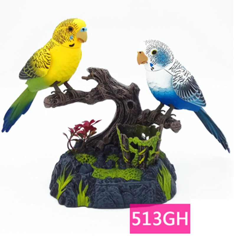 Electric Birds Toys, Electric Bird Pet Toy , Voice Controlled Electronic Animal Pets, Garden Display Children's Toy Gifts, Pen Holders Office Home Decor Ornament Kids Birthday Gifts - Toyigo