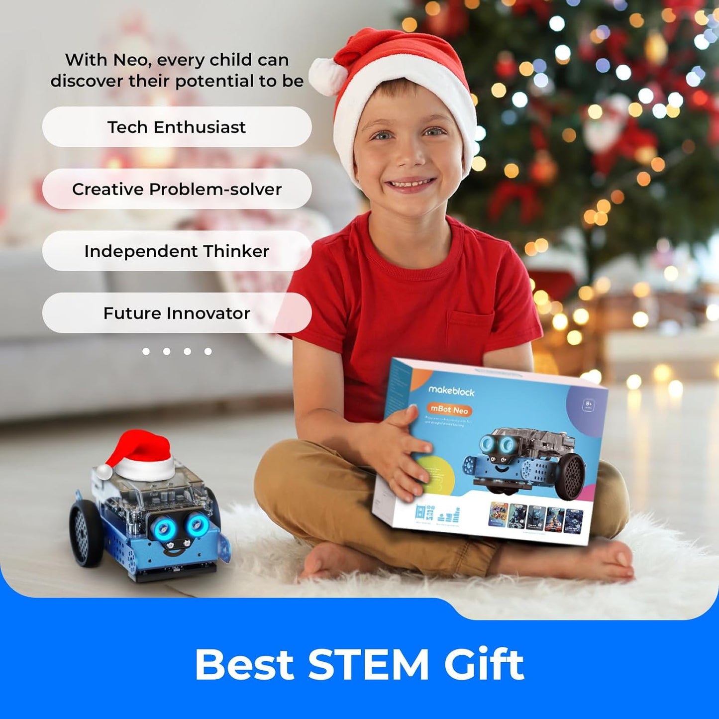 Makeblock mBot Neo Coding Robot, Learning & Education Robot, Support Scratch & Python Programming Robotics Kit, Ages 8-12 and up, Building STEM Robot Toys Gifts Boys Girls for Kids