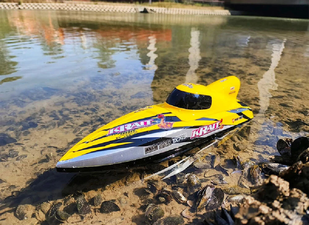 2.4GHz RC Boat Brushless, Boy Water Electric High-Speed Remote Control Speedboat, Turbo Jet RC Boat Model, Competitive Remote Control Boat, Electric RC Speedboat