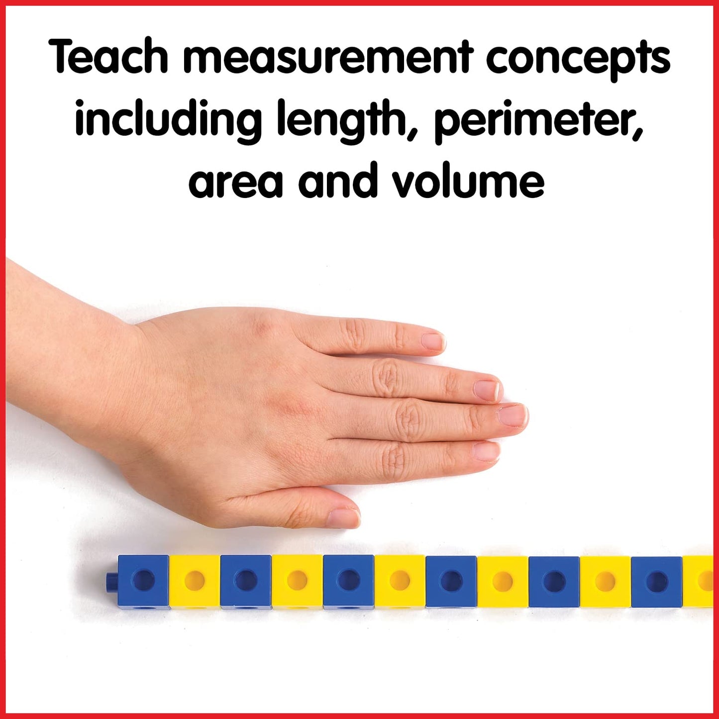 Linking Cubes, Set of 100 - Connecting and Counting Snap Blocks, Construction and Early Math For Preschool and Elementary Aged Kids