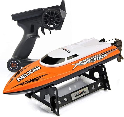 Rc Speed Boat, High Speed Electronic Remote Control Boat for Kids, Remote Control Boat For Pools & Lakes - Toyigo