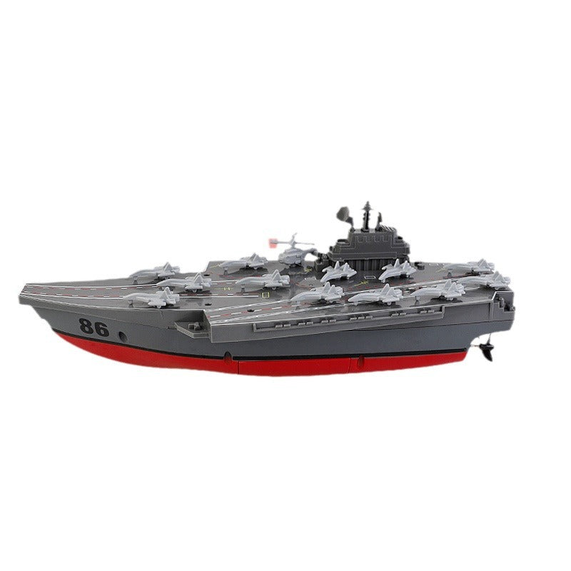 Cross-border remote control aircraft carrier,2.4G RC destroyer toy, Water park launchable model,Aircraft carrier model kit,DIY assembly warship toy,Children and adults present sea model