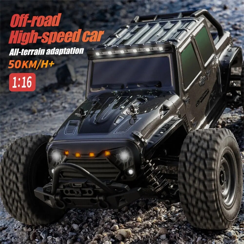 RC Trucks Cars, 2.4G Radio Remote Control Cars, Buggy Off-Road Control Trucks, 4WD RC Car With Led Lights, Boys Toys for Children 1:16 50Km/h - Toyigo