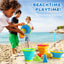 Collapsible Beach Toys, Sand Toys for Toddler Kid with 3 Collapsible Sand Bucket Shovel Molds, Sandbox Toy for Kid Toddler, Travel Beach Foldable Bucket for Age 3-4-5-6-8-10