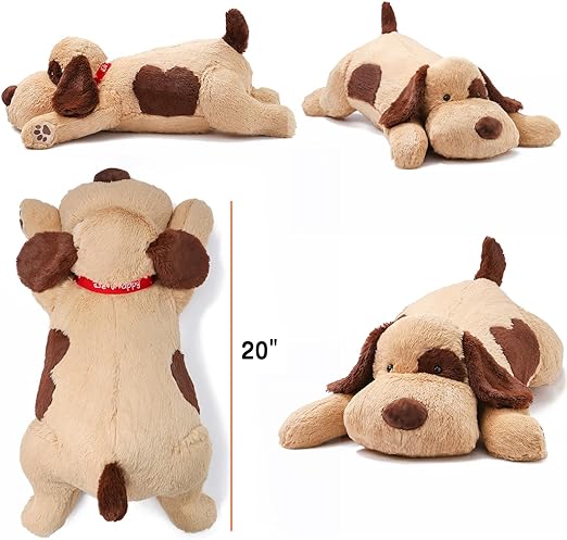 Brown Dog Weighted Stuffed Animals, 20 Inch 3.5 lbs Weighted Plush Animals, Soft Big Puppy Plush Pillow Toy, Gifts for Kids, Boys and Girls Adults (20" 3.5lbs)