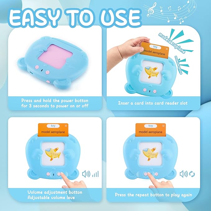 Talking Flash Cards Pocket Speech Toys, for 3 4 5 6 Year Old Boys and Girls 510 Sight Words Speech Therapy Toys for Autistic Children Montessori Sensory Toys Gifts for Toddler - Toyigo