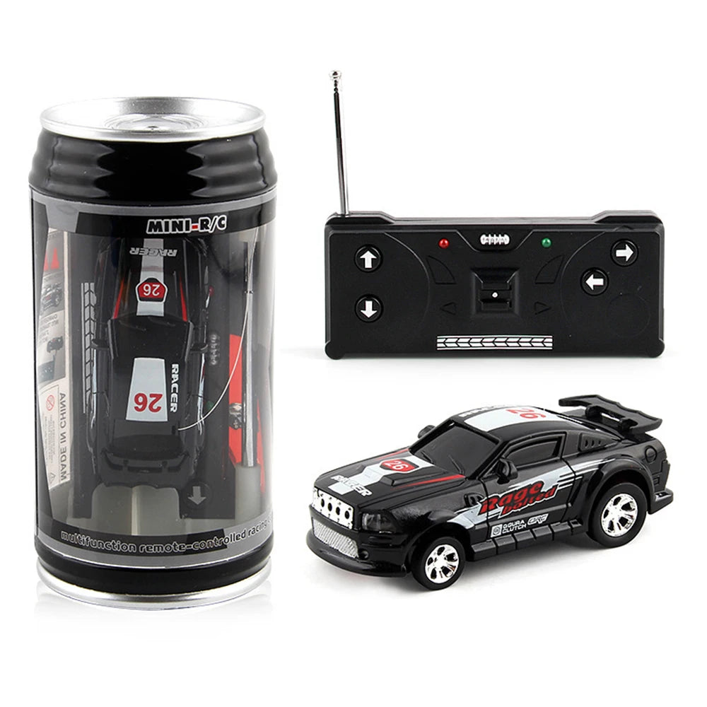 RC Car Can Box, Remote Control Car with Roadblocks Mini Can Remote Control Car Coke Cans Design Creative Simulation Racing Car Toy - Toyigo