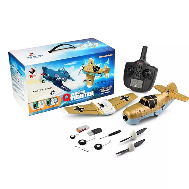 RC helicopter,  Remote Control Airplane, XK A220 A210 A260 A250 2.4G 4Ch 6G/3D model stunt plane six-axis RC airplane electric glider drone outdoor, P-40 RC Plane for Kids - Toyigo