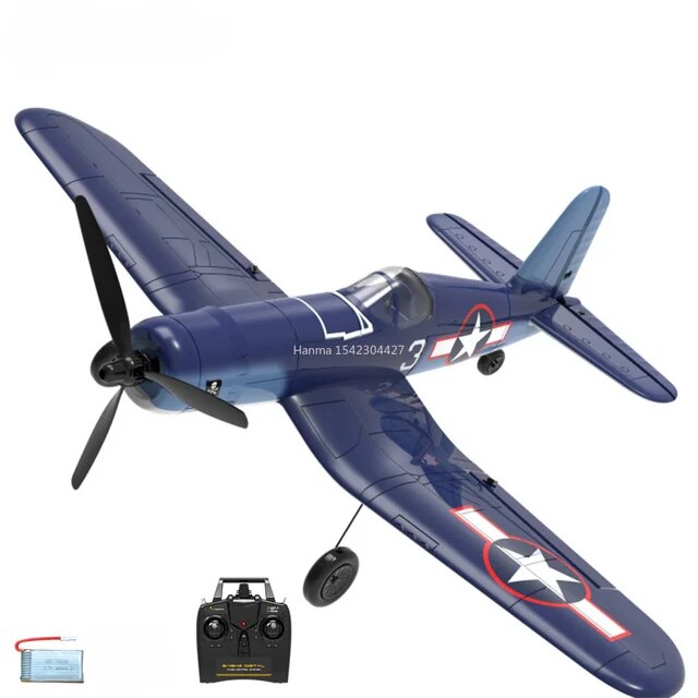 RC Plane , 4CH WWII RC Airplane F4U Corsair with Aileron Remote control helicopter, 2.4Ghz Remote Control Plane with X pilot Self Righting & One Key Aerobatic & Upgraded Can op for kids - Toyigo