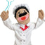 Chef Puppet (Al Dente) with Detachable Wooden Rod - Pretend Play Chef Puppet Chef Pepe