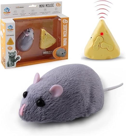 Cute RC Mice Remote Control Rat Animal Toy Electric Car Vehicle for Pet Cat Dog Realistic Kids Birthday Gifts