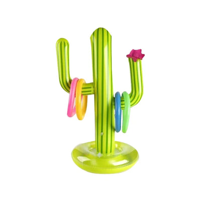 Swimming Ring Toss, Ring Toss Game Set, Inflatable Cactus Ring, Inflatable Toy, Inflatable Cactus, Outdoor Floating Supplies, Floating Supplies Inflatable Toys - Toyigo