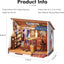 DIY Miniature House Kit Magic House, Tiny House Kit for Adult to Build, Mini House Making Kit with Furniture, Halloween, Christmas Decorations, Gifts for Family and Friends (Kiki's Magic Emporium)