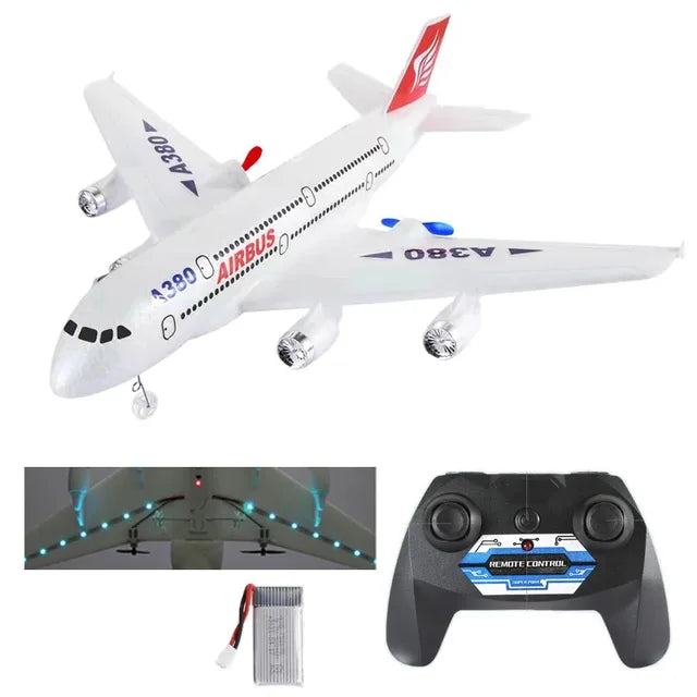 RC Airliner, A380 RC Airplane Boeing 747 RC Plane Remote Control Aircraft 2.4G Fixed Wing Plane Model, RC jet, RC Airplane 2 Batteries Toy RC Airliner with LED Lights Drop Resistant Aircraft EPP Airplane - Toyigo