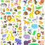 3D Puffy Stickers, Resuable Sticker for Toddler, Boys, Girls 4 Sheets for Kids, Mother Child Animals, Dogs, Cats, Elephant, Giraffe, Monkey, Sheep, Panda, Koala, Rabbit (Zoo)