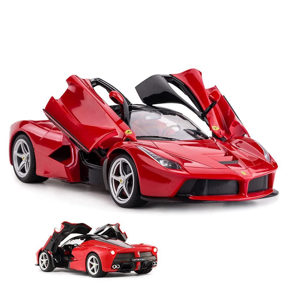 RC Car 1/14 Scale Ferrari LaFerrari Plastic Radio Remote Control R/C Toy Car Model Vehicle for Kids (Red)