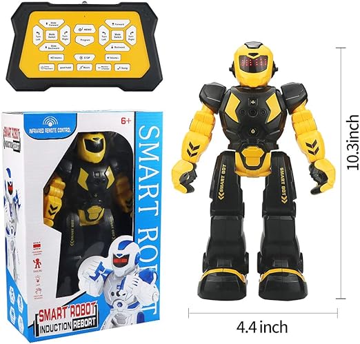 Remote Control Robot for Kids, Intelligent Programmable Robot with Infrared Controller Toys ,Dancing, Singing, Moonwalking and LED Eyes, Gesture Sensing Robot Kit for Childrens