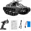 RC Tank Car, 1/12 Scale Remote Control Tank, 2.4GHz RC Tank for Kids, Remote Control Rechargeable Tank, 360ø Rotating Vehicle, Gifts for Boys Girls Teens - Toyigo