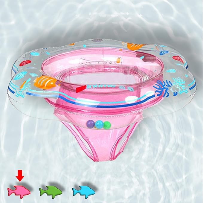 Baby Float Swimming Pool, Double Airbag Kids Swimming Float, Safety Seat Swim Rings for Babies, Swim Training Aid, PVC Pool Floats for Toddlers 6-12 Months kids Toys Baby Floats for Pool