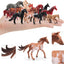 Horse Stable Playset with Wash Area & Fence, Includes Mustang Stallion, Barn, and Toy Figures for Kids