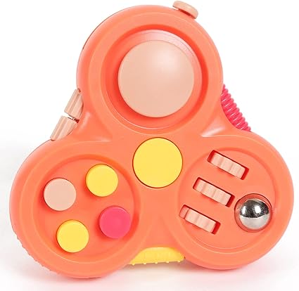 Fidget Pad Toy, Stress Relief Controller with 13-in-1 Fidget Functions, Dice Cube, and Spinner for Anxiety, ADHD, Autism, and Stress Reduction