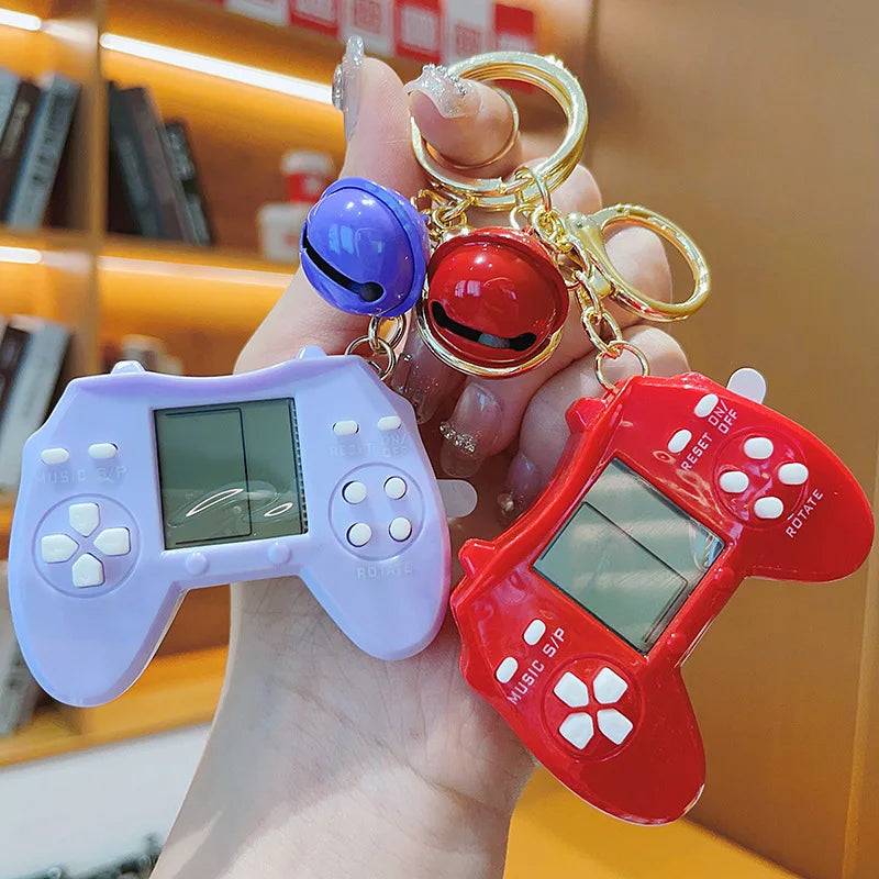 Retro Mini Russian Blocks Game: Handheld Console Keychain,  Nostalgic Puzzle Toy Pendant, Blocks Game Console Pendant, Nostalgic Game Keychain, Mini Russian Game Keychain - Toyigo